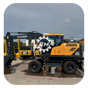 Excavadora de ruedas Hyundai HW150 para trabajo de movimiento de tierras Motor importado Bomba de motor Engranaje PLC Envío gratis - Product Image 1