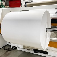 Papier mat en rouleau jumbo certifié semi-brillant avec doublure en glassine, largeur et taille personnalisables, impression d'étiquettes, rouleau jumbo