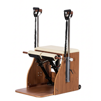 Ensemble d'équipements de Pilates en bois de noyer à cinq pièces avec Reformer Cadillac pour salle de sport commerciale