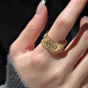 Anillo de Plata de Ley S925, Estilo Francés de Lujo, Anillo Ancho, Joyería Simple y Moderna con Personalidad - Product Image 2