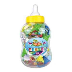 China wholesale pacifier bottle toy fruit fun bubble gum ,Jelly bean sugar