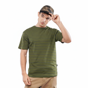 เสื้อยืดผ้าฝ้ายลายทางสำหรับผู้ชายเสื้อยืดคอกลมผ้านิ่มแขนสั้นสำหรับผู้ชายเสื้อยืดพิมพ์ลายเข้ารูปน้ำหนักเบาสวมใส่สบายในชีวิตประจำวัน - Product Image 1