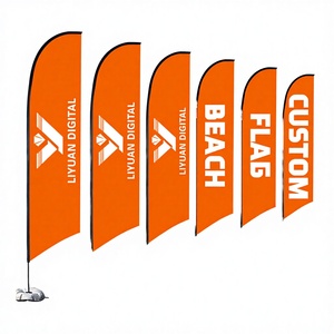 Drapeau de plage en aluminium avec logo personnalisé pour la publicité, les événements et les promotions - Product Image 3