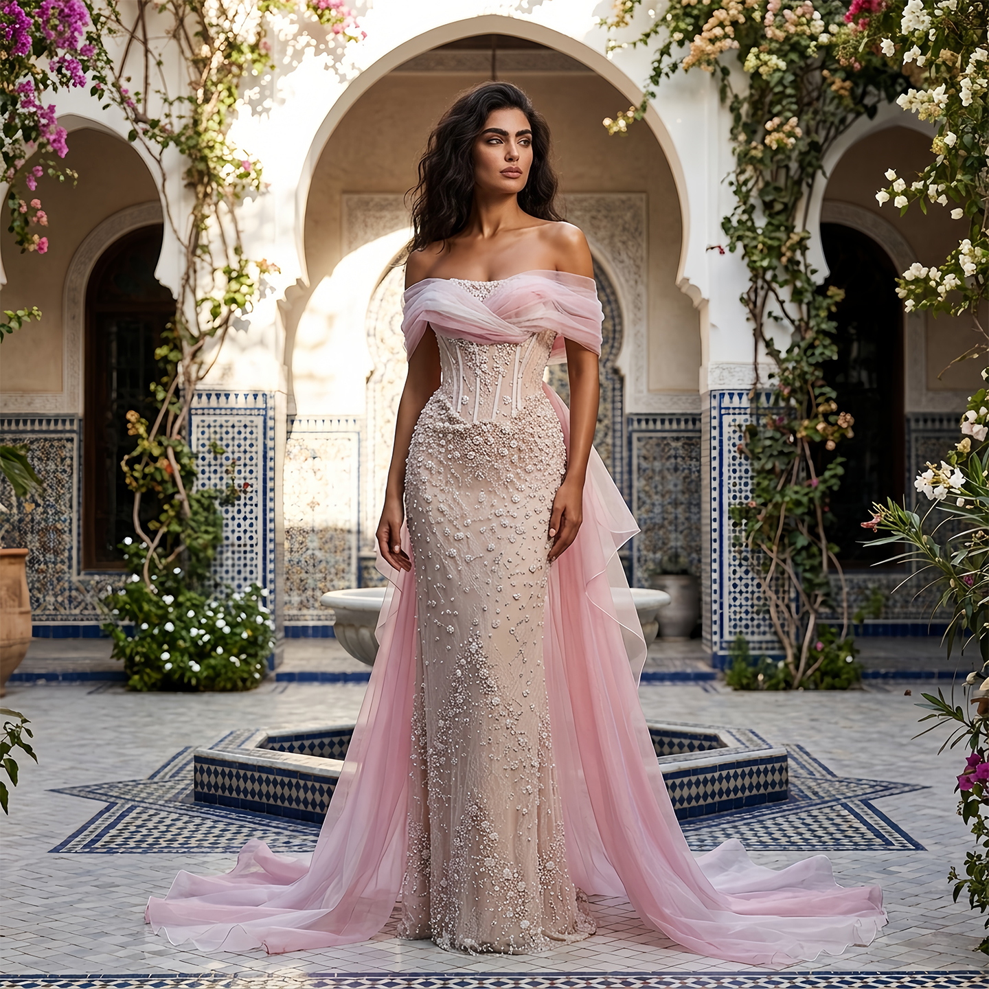 slim fit dress slacks Long Sequin Prom Dress with Sheer Corset