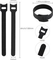 Attaches de câble en nylon auto-adhésives double face avec logo personnalisé en gros pour la gestion des câbles de données