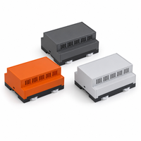 Boîtier de commande industriel PLC sur rail DIN 105,6*86,81*48,4 mm, boîtier de projet électronique ventilé en ABS pour module de relais