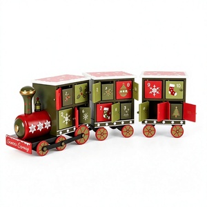 Custom Christmas Train Shaped Advent <b>Calendar</b> Box with Drawers Rigid Cardboard Mystery Blind Box for Kids Gift Wholesale - Product Image 1
