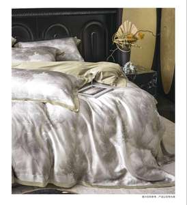 Ensemble <span class=keywords><strong>de</strong></span> literie en lyocell organique ultra lisse housse <span class=keywords><strong>de</strong></span> couette imprimée florale respirante draps <span class=keywords><strong>de</strong></span> lit personnalisés doux en soie 100 <span class=keywords><strong>de</strong></span> luxe - Product Image 1