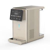 Distributeur d'eau riche en hydrogène 200G avec filtration RO, stérilisateur UVC, purificateur alcalin multi-températures pour comptoir, usage domestique, blanc