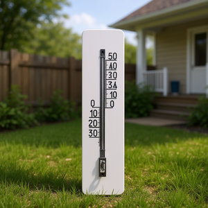 เทอร์โมมิเตอร์วัดอุณหภูมิภายในและภายนอกอาคาร ขนาด 27 ซม. แก้ววัดอุณหภูมิ -30 ถึง 50 องศาเซลเซียส สำหรับใช้ในครัวเรือน - Product Image 2