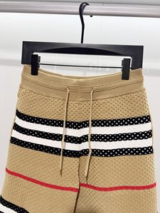 Shorts Bermuda Rayés Vintage en Maille pour Homme, Taille Élastique, Décontractés, Respirants, Taille Mi-Haute - Product Image 3