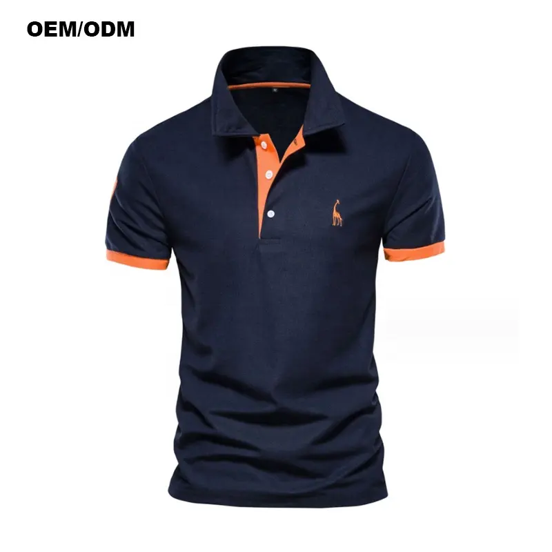 Großhandel Hochwertige Herren Kurzarm Polo Shirt Custom Logo Besticktes T-Shirt für Golf und Freizeit kleidung