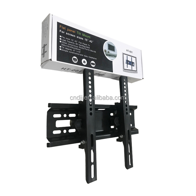 V-STAR Low Profile Compatible Flat Panel Tilt TV Mount Wall Bracket -5~+15 Tilt Cold Rolled Steel 200x200mm Max VESA for