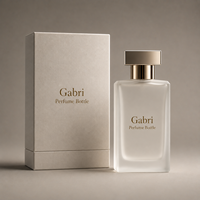 Flacon de parfum en verre de 50 ml avec bouchon, flacon de parfum carré vide, échantillon de 100 ml, flacon de parfum en verre de luxe avec étiquette privée personnalisée