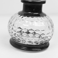 Chicha en verre noire à 2 tuyaux, style arabe, avec bol et tuyau, coffret cadeau pour bar, fête, voyage