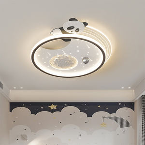 Lumière de plafond pour chambre d'enfant, LED à spectre <span class=keywords><strong>complet</strong></span>, protection des yeux, design moderne, simple, créatif, <span class=keywords><strong>dessin</strong></span> <span class=keywords><strong>animé</strong></span>, panda roux, lapin - Product Image 3