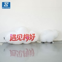 Modèle de nuage gonflable lumineux géant pour la publicité commerciale en extérieur, la décoration de scène de fête, accessoire de nuage gonflable