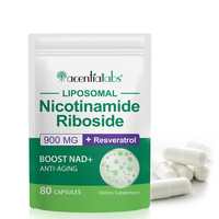 Complément alimentaire liposomal Acentiallabs à base de nicotinamide riboside et de resvératrol, booster de NAD en capsules pour la peau