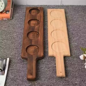 Plateau de dégustation de bière personnalisable en bois écologique 3/4/5 trous, accessoires de bar, plateau de dégustation, France, Malt Shovel, Mash, <span class=keywords><strong>Fettercairn</strong></span> - Product Image 6
