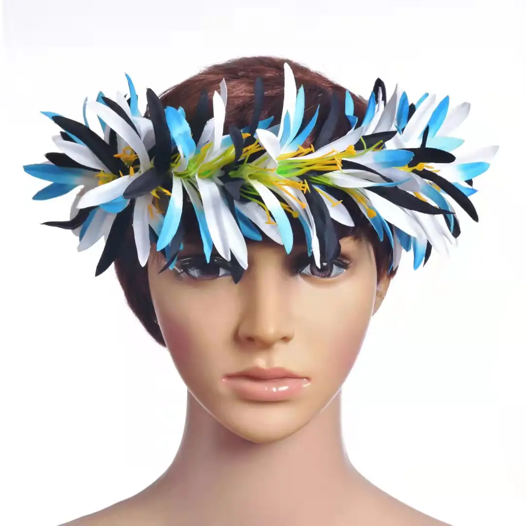 KOMI Party Head Decoration Hawaiian Flowers Artificial Wreath Flower Headbands for Wedding