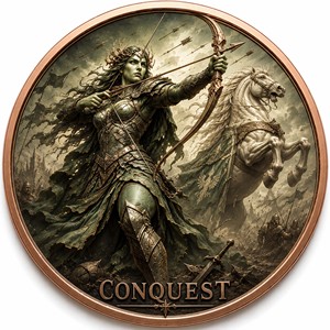 Pièce de monnaie en cuivre pur 999 de 1 oz, série Sportive Quatre Chevaliers de l'Apocalypse, couleur, haute relief, UV 3D, édition de collection - Product Image 2