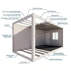 Maison conteneur modulaire détachable de 20 pieds, maisons conteneurs mobiles en acier, immeuble de bureaux moderne en kit, <span class=keywords><strong>appartement</strong></span> - Product Image 4