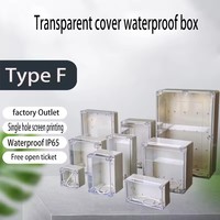 Boîtier de jonction carré en plastique ABS transparent, étanche IP66, anti-poussière, pour instruments électroniques extérieurs résistants aux éclaboussures