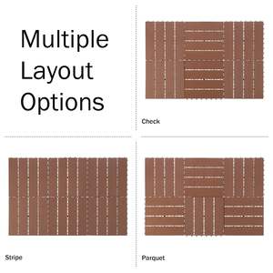 Carrelages de sol de jardin extérieur imperméables pour bricolage terrasse en composite WPC avec planche de terrasse en bois <span class=keywords><strong>effet</strong></span> bois - Product Image 6