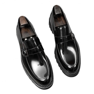 High Quality Business Platform Slip-On <b>Height</b> <b>Increasing</b> Autumn Fashionable Men's Casual <b>Shoes</b> Made of Genuine Leather - Product Image 2