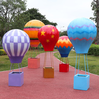 Sculpture personnalisée de ballon à air chaud en fiber de verre pour décoration de parc, center commercial, parc d'attractions