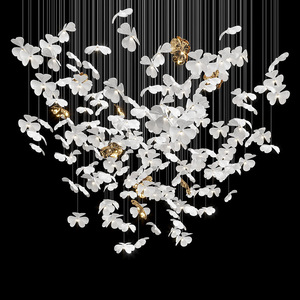 manufacturer customized hotel villa decoration <b>large</b> led flower chandelier wedding for ceiling decoration - Product Image 1