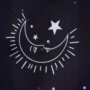 Vestido Gótico de Halloween con Estampado de Estrellas y Luna, Tirantes Finos, Espalda Descubierta, Sexy, Cintura Ajustada, Corte en A - Product Image 4