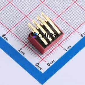 DA-4-R-T DIP Switch Through hole Component (THT),P=2.54mm Switch Piano Key Single Pole Single Throw 4 2.54mm - Product Image 2