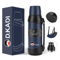 Pot Thermique Double Paroi Isolée Sous Vide Grande Capacité Portable de 1 Gallon en Acier Inoxydable pour Boissons, avec Poignée, Idéal pour le Camping et les Voyages