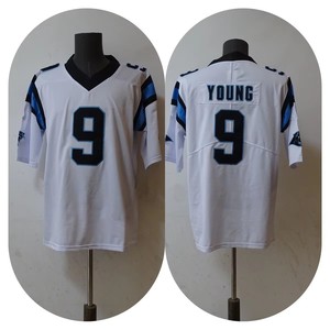 Xe Đội Mỹ 9 Bryce Trẻ <span class=keywords><strong>6</strong></span> Baker Mayfield 22 Christian McCaffrey Sẵn Sàng Để Tàu Tùy Chỉnh Chất Lượng Hàng Đầu Khâu Bóng Đá Jersey - Product Image 4