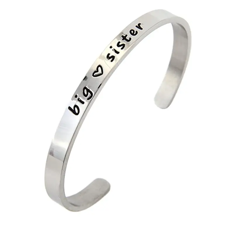 Cuff Bracelets for Women Inspirational Jewelry Gift with Engraved Quote