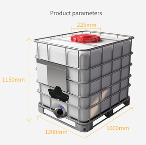 Récipient HDPE <span class=keywords><strong>1000L</strong></span> Cadre en acier galvanisé Réservoir IBC pour produits chimiques de qualité alimentaire avec <span class=keywords><strong>bouchon</strong></span> d'air et <span class=keywords><strong>vanne</strong></span> - Product Image 5