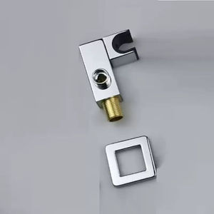 Accessoire de quincaillerie en laiton carré au design moderne, multicolore, réglable, noir mat brossé, léger, installation facile - Product Image 6