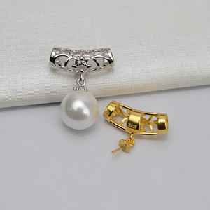 จี้เงินแท้ S925 แบบกลวง รุ่น Wenchi พร้อมเชือกหนังขนาด 10 มม. สำหรับทำสร้อยคอแบบ DIY พร้อมที่ใส่ไข่มุก - Product Image 2