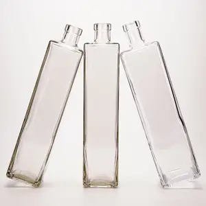 VISTA Public Mold Factory Clear 750ml Liquor Spirits Vodka Bottle Glass Vodka Bottle 1l With Stopper