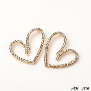 Boucles d'oreilles en forme de cœur en diamant, plaquées or 18 carats, pour femmes, à porter au quotidien, bijoux sur le thème de l'amour - Product Image 5