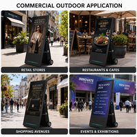 Affiches numériques LED alimentées par batterie pour les magasins de détail, les centres commerciaux, les salles d'exposition, les supermarchés et les restaurants