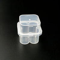 Boîte de rangement transparente en PP avec couvercle à fermeture sécurisée, résistante aux produits chimiques, vente en gros, OEM, haute qualité pour essences biologiques