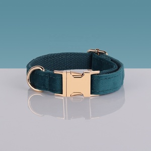 Die meisten Trends im Moment grüner Artikel verstellbares goldenes Hunde halsband weiches Samt Hunde halsband graviertes Haustier halsband personal isierter Hunden ame - Product Image 3