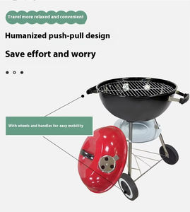 <span class=keywords><strong>Parrilla</strong></span> de carbón de 17 pulgadas, <span class=keywords><strong>parrilla</strong></span> de barbacoa al aire libre para acampar/patio trasero/cocina de mesa, con ruedas, <span class=keywords><strong>parrilla</strong></span> de barbacoa - Product Image 3