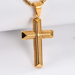 Collar con Colgante de Cruz de Acero Inoxidable, Estilo Hip Hop, para Hombre, Resistente al Agua, Regalo de Joyería - Product Image 4