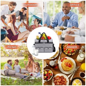 plegable bolsa de portátil aislado prueba de fugas refrigerador con correa para el hombro y manejar para bolso de playa - Product Image 6