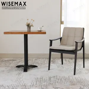 WISEMAX เบาะผ้าสำหรับห้องรับประทานอาหาร,เฟอร์นิเจอร์ห้องรับประทานอาหารแบบถอดออกได้พร้อมที่วางแขนทำจากไม้