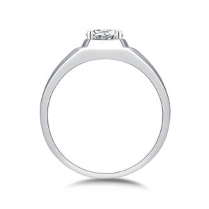 Vendita all'ingrosso 925 personalizzato <span class=keywords><strong>argento</strong></span> Sterling Mans anello classico matrimonio 1 carato VVS <span class=keywords><strong>D</strong></span> GRA certificata Moissanite gioielli uomo anello da uomo - Product Image 5