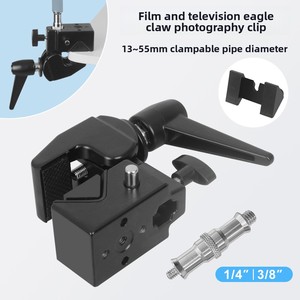 Universele bureauklemvoet voor telefoon/tabletstandaard, verstelbare superklembevestiging voor livestream vlogging en overhead video-opnames - Product Image 2